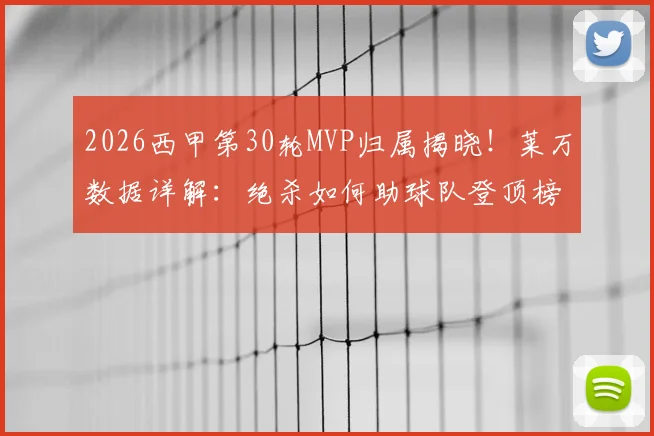 2026西甲第30轮MVP归属揭晓!莱万数据详解:绝杀如何助球队登顶榜首,雷速体育权威评选回顾